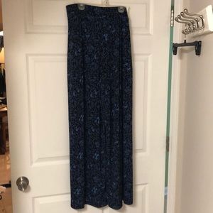 Blue patterned palazzo pants